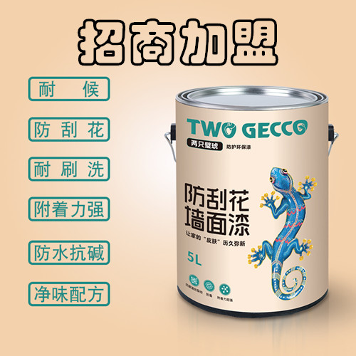 兩只壁琥水性漆招商加盟